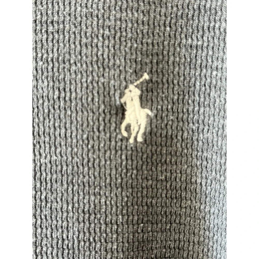 Polo‎ Ralph Lauren Thermal Waffle Knit Shirt Men's XL Gray Longsleeve R2